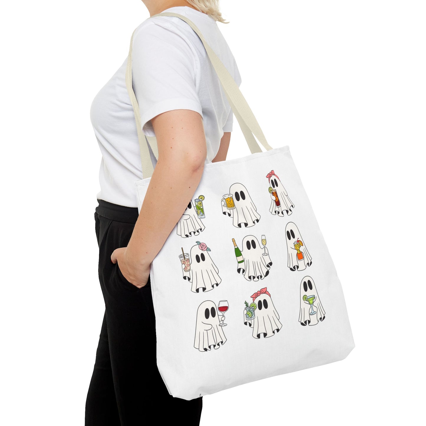 BOOZY GHOSTS BAG ~ VARIOUS SIZES & HANDLE COLORS