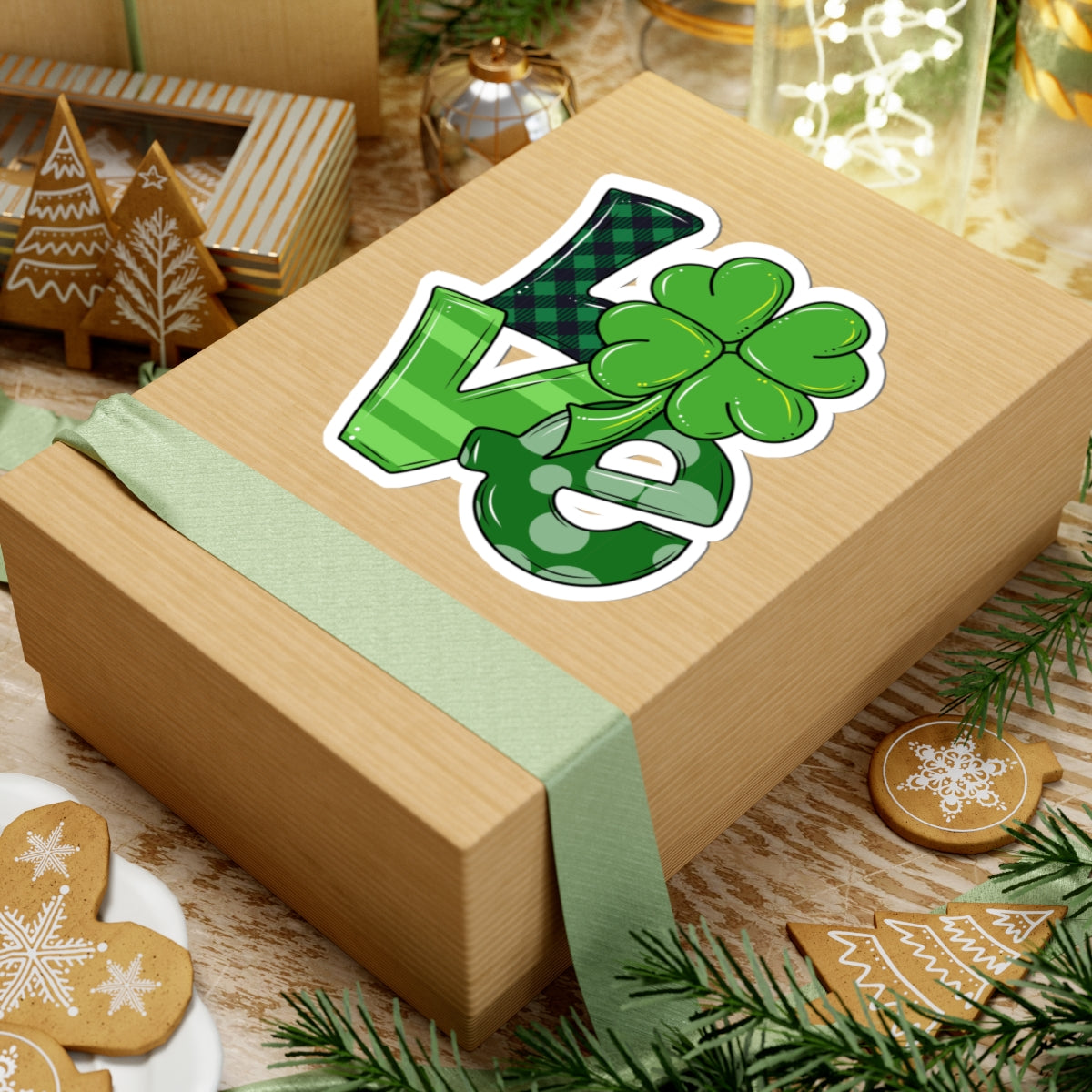 SHAMROCK LOVE ~ St. Patrick's Day Sticker Various Sizes