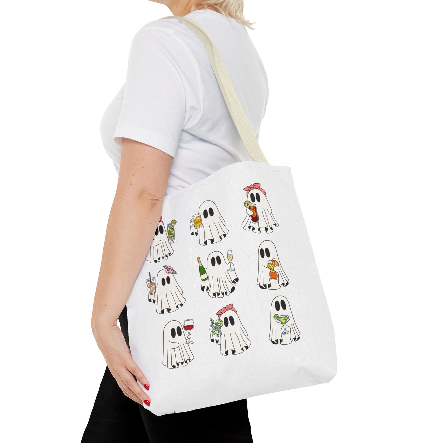 BOOZY GHOSTS BAG ~ VARIOUS SIZES & HANDLE COLORS