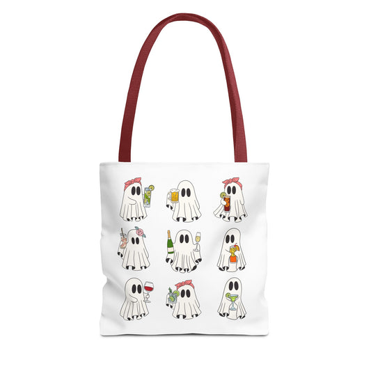 BOOZY GHOSTS BAG ~ VARIOUS SIZES & HANDLE COLORS