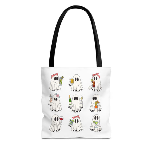 BOOZY GHOSTS BAG ~ VARIOUS SIZES & HANDLE COLORS
