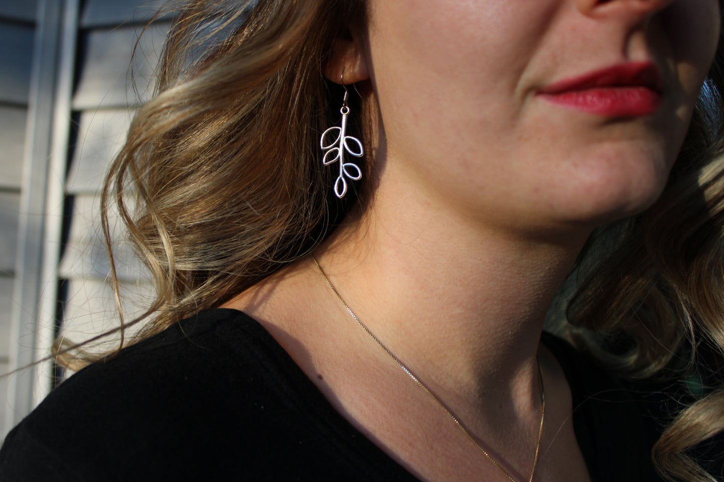 EARRINGS ~ Dangle Drop Earring Hollow Leaf Boho Tree Leaves