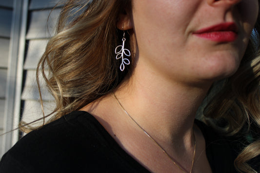 EARRINGS ~ Dangle Drop Earring Hollow Leaf Boho Tree Leaves