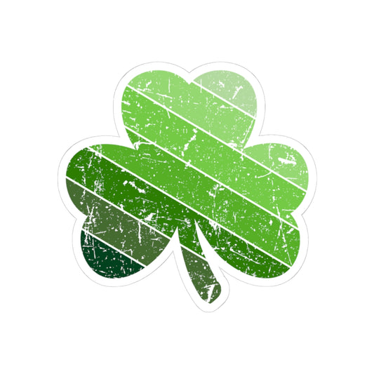 DISTRESSED SHAMROCK ~ St. Patrick’s Day Sticker Various Sizes