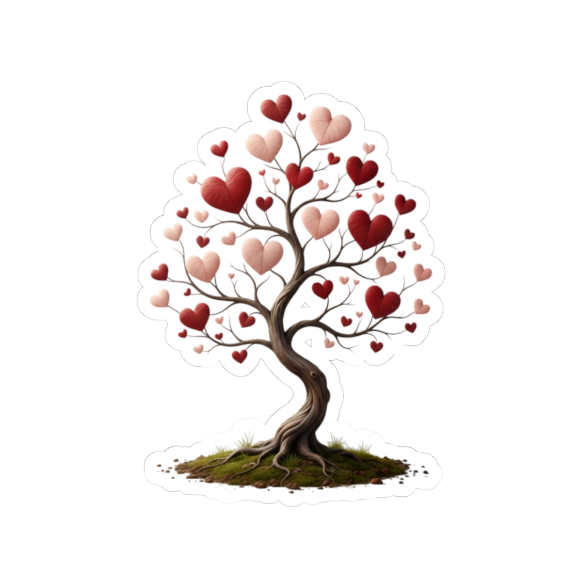 HEART VALENTINE TREE ~ Valentine Sticker Various Sizes