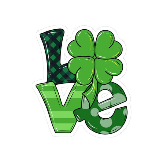 SHAMROCK LOVE ~ St. Patrick's Day Sticker Various Sizes
