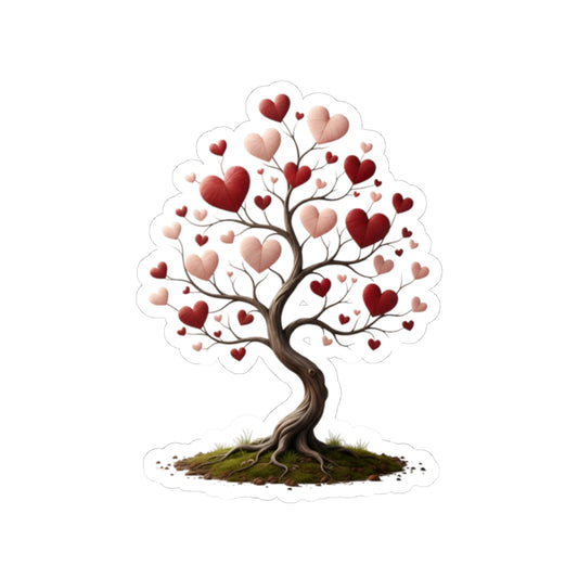 HEART VALENTINE TREE ~ Valentine Sticker Various Sizes