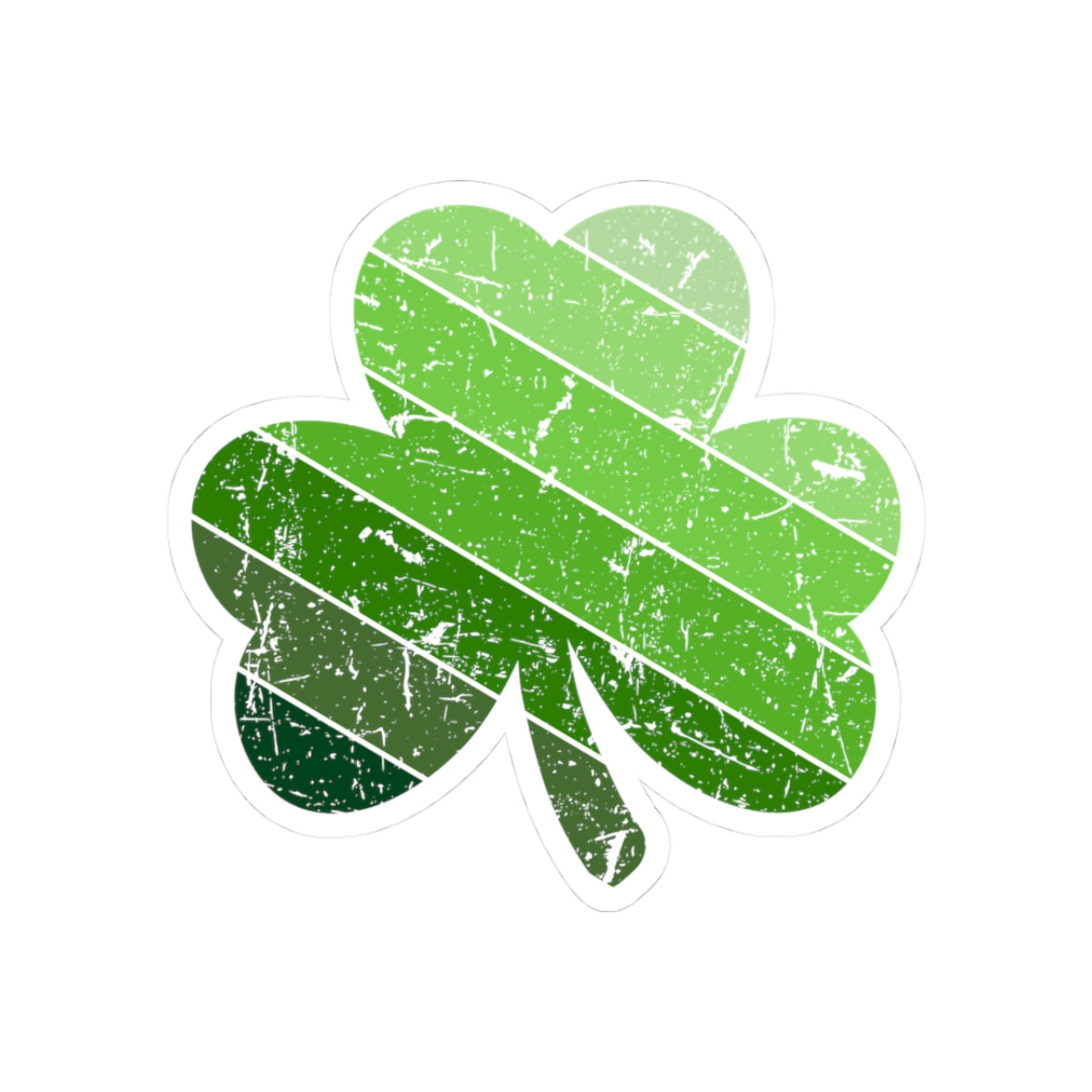 DISTRESSED SHAMROCK ~ St. Patrick’s Day Sticker Various Sizes